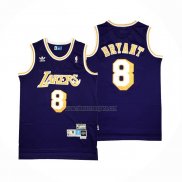 Camiseta Los Angeles Lakers Kobe Bryant NO 8 Retro Violeta